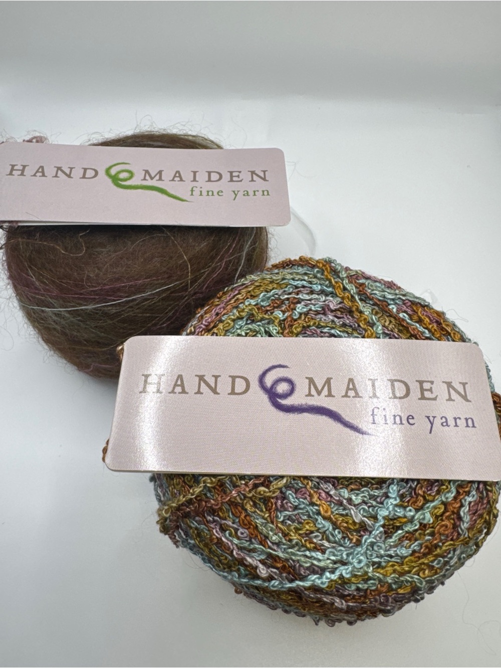 Hand Maiden Fine Yarn Rumple & Angel Hair Silk Mohair Set - Canadian Hand-Dyed